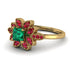 Floral Nature Inspired Emerald Ring - Carol No. 49 image 2