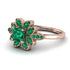 Floral Nature Inspired Emerald Ring - Carol No. 20 image 2