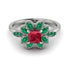 Floral Nature Inspired Ruby Ring - Carol No. 27 image 1