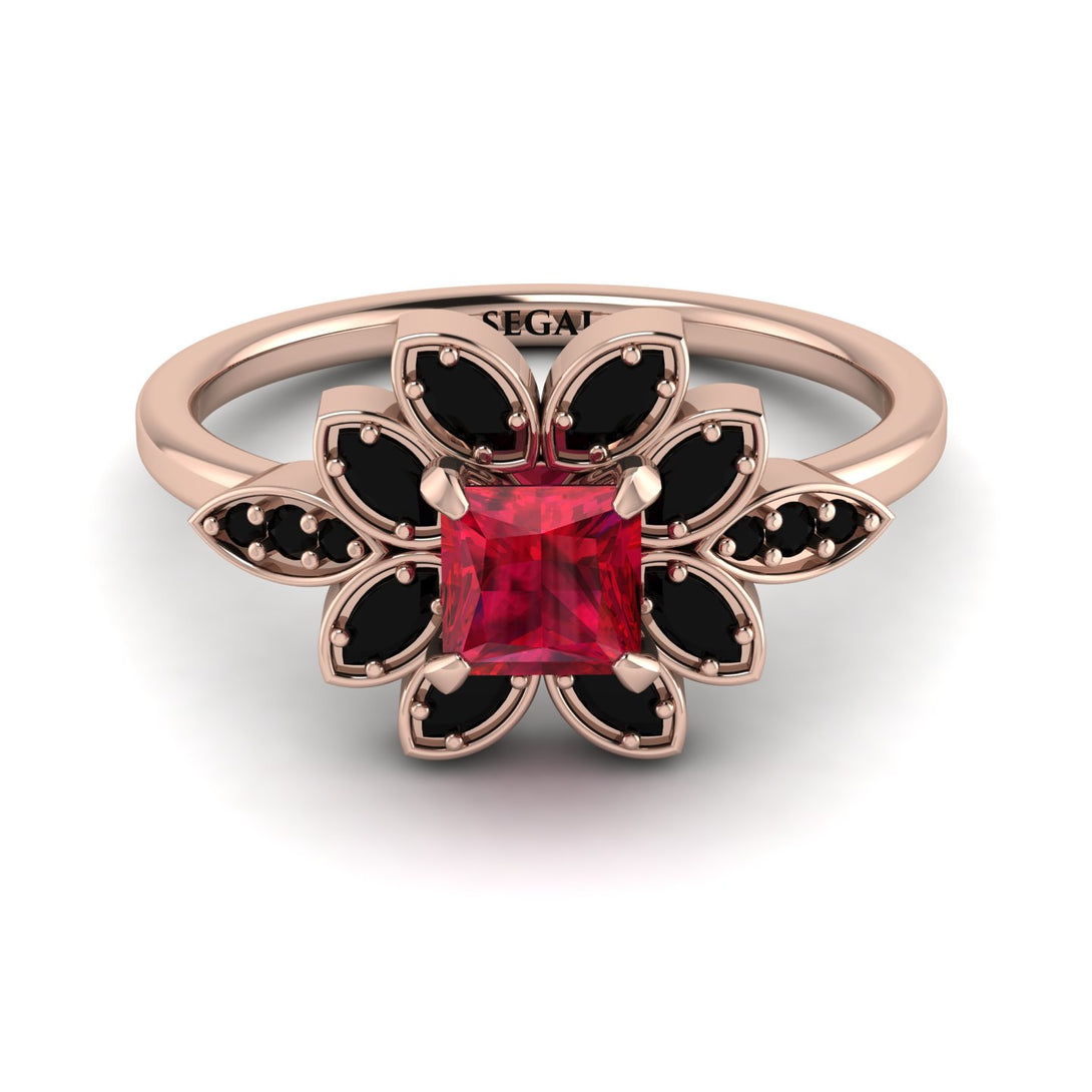 Floral Nature Inspired Ruby Ring - Carol No. 41