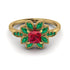 Floral Nature Inspired Ruby Ring - Carol No. 25 image 1