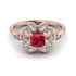 Floral Nature Inspired Ruby Ring - Carol No. 11 image 1