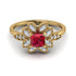 Floral Nature Inspired Ruby Ring - Carol No. 10 image 1