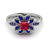 Floral Nature Inspired Ruby Ring - Carol No. 72 image 1