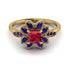 Floral Nature Inspired Ruby Ring - Carol No. 70 image 1