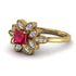 Floral Nature Inspired Ruby Ring - Carol No. 10 image 2