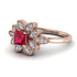Floral Nature Inspired Ruby Ring - Carol No. 11 image 2