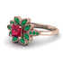 Floral Nature Inspired Ruby Ring - Carol No. 26 image 2