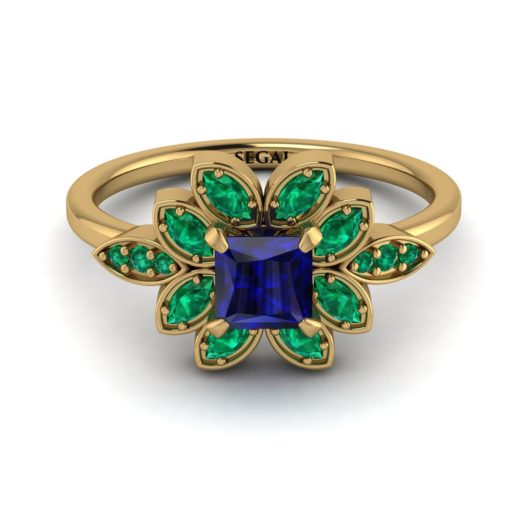 Floral Nature Inspired Sapphire Ring - Carol No. 28