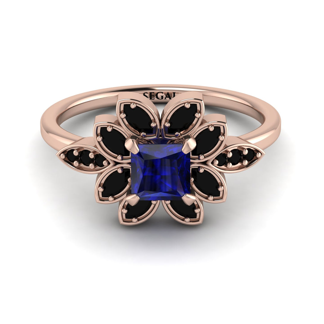 Floral Nature Inspired Sapphire Ring - Carol No. 44