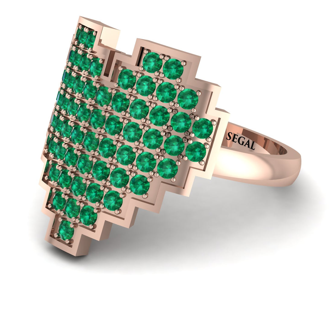Full Heart Emerald Ring - Zara No. 5