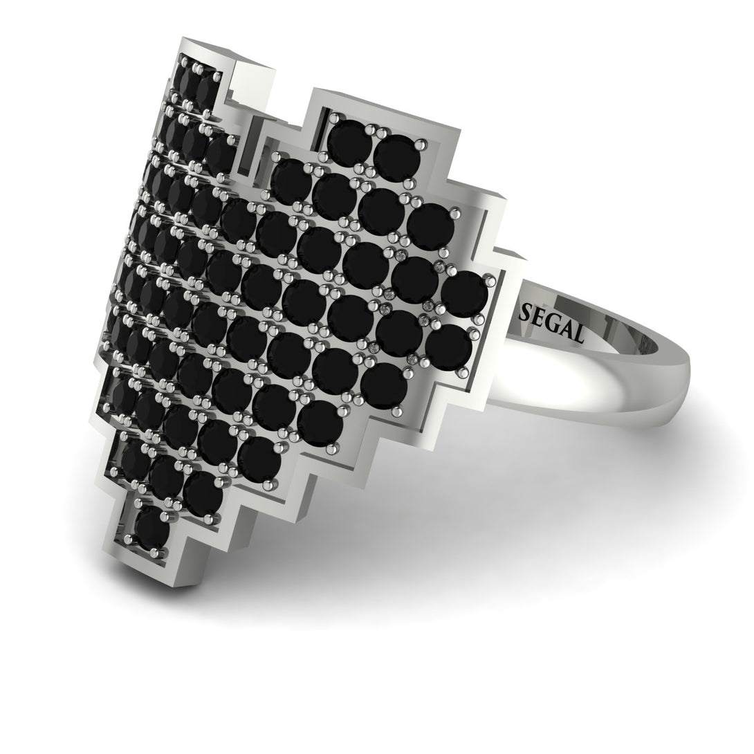 Full Heart Black Diamond Ring - Zara No. 9