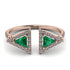 Triangle Emerald Open Ring - Nevaeh No. 5 image 1