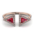 Triangle Ruby Open Ring - Nevaeh No. 11 image 1