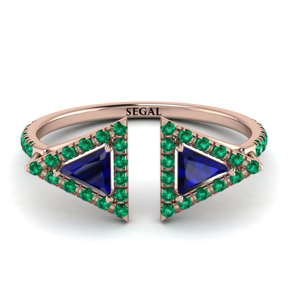 Triangle Sapphire Open Ring - Nevaeh No. 29