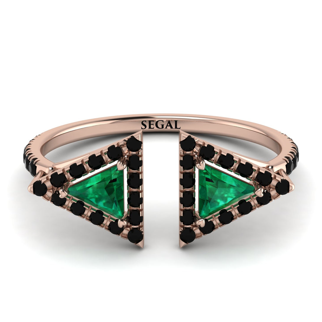 Triangle Emerald Open Ring - Nevaeh No. 35