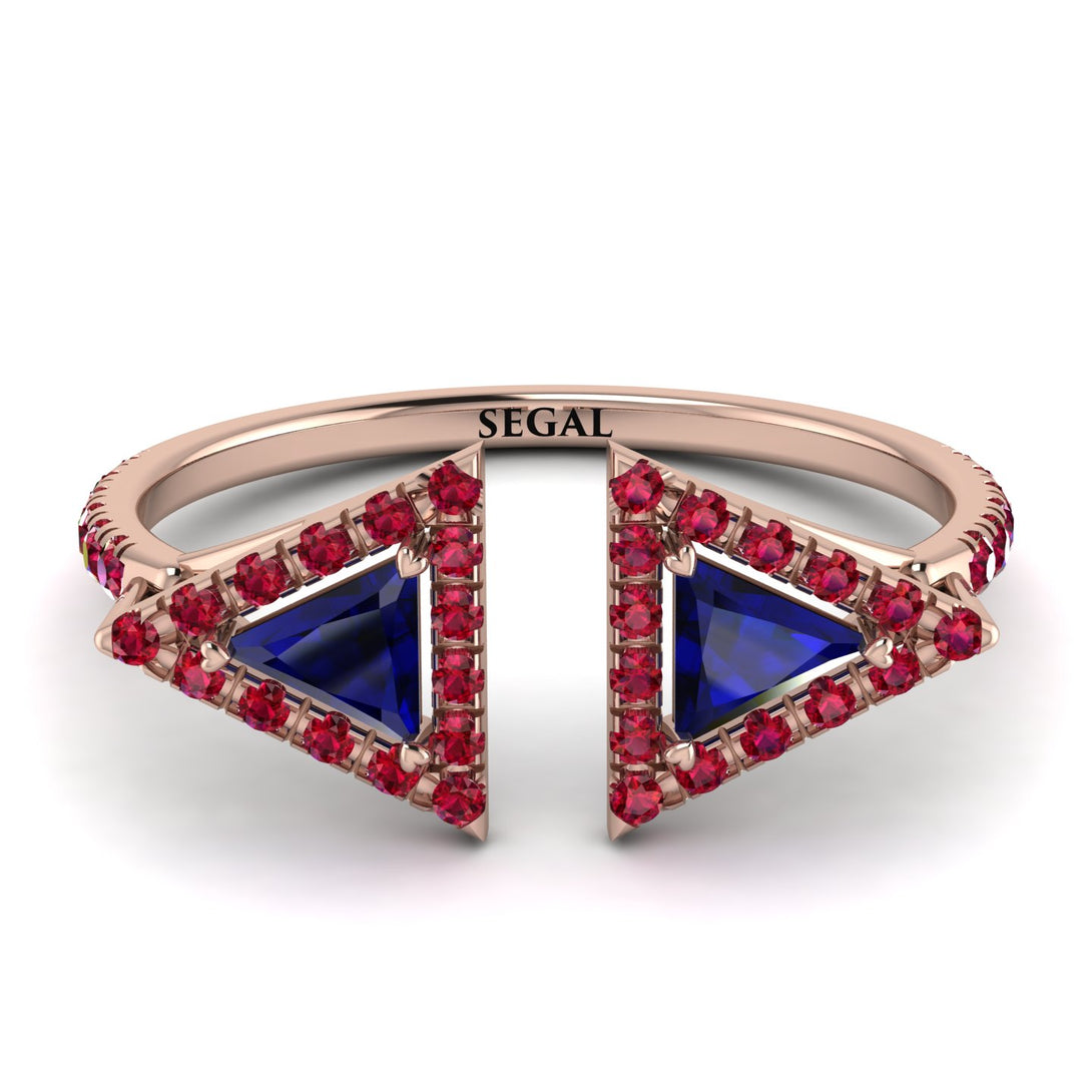 Triangle Sapphire Open Ring - Nevaeh No. 59