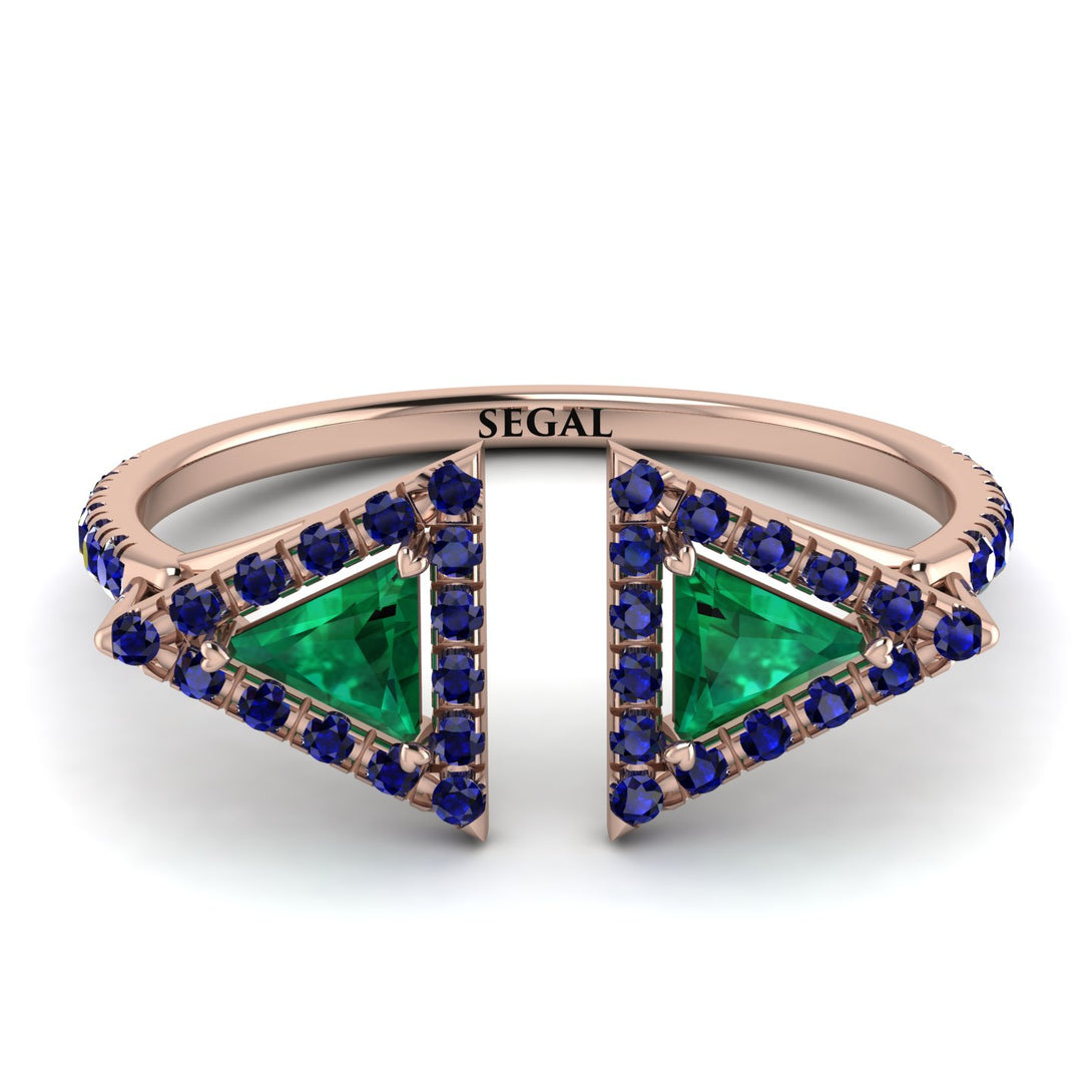 Triangle Emerald Open Ring - Nevaeh No. 65