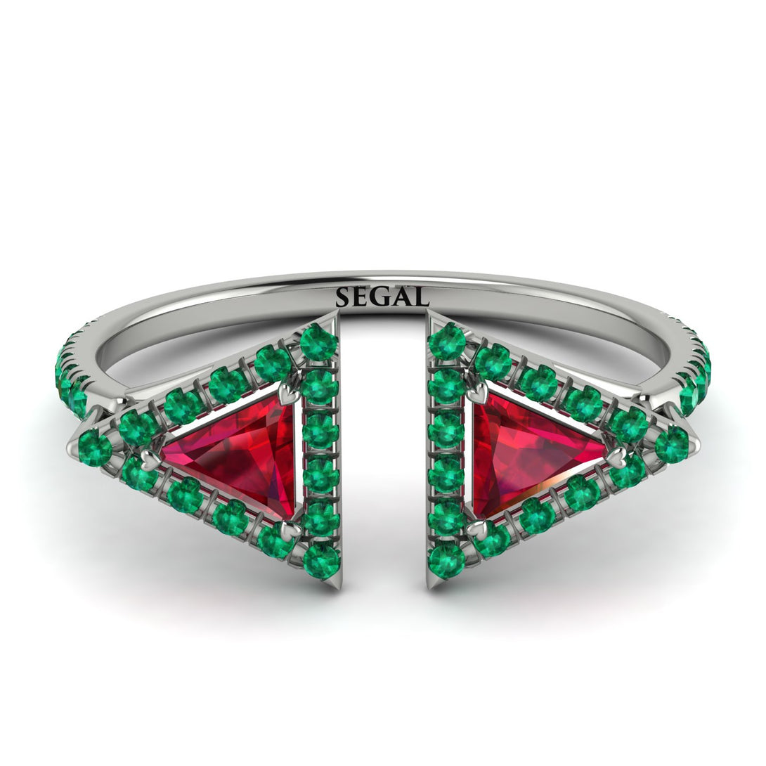 Triangle Ruby Open Ring - Nevaeh No. 27