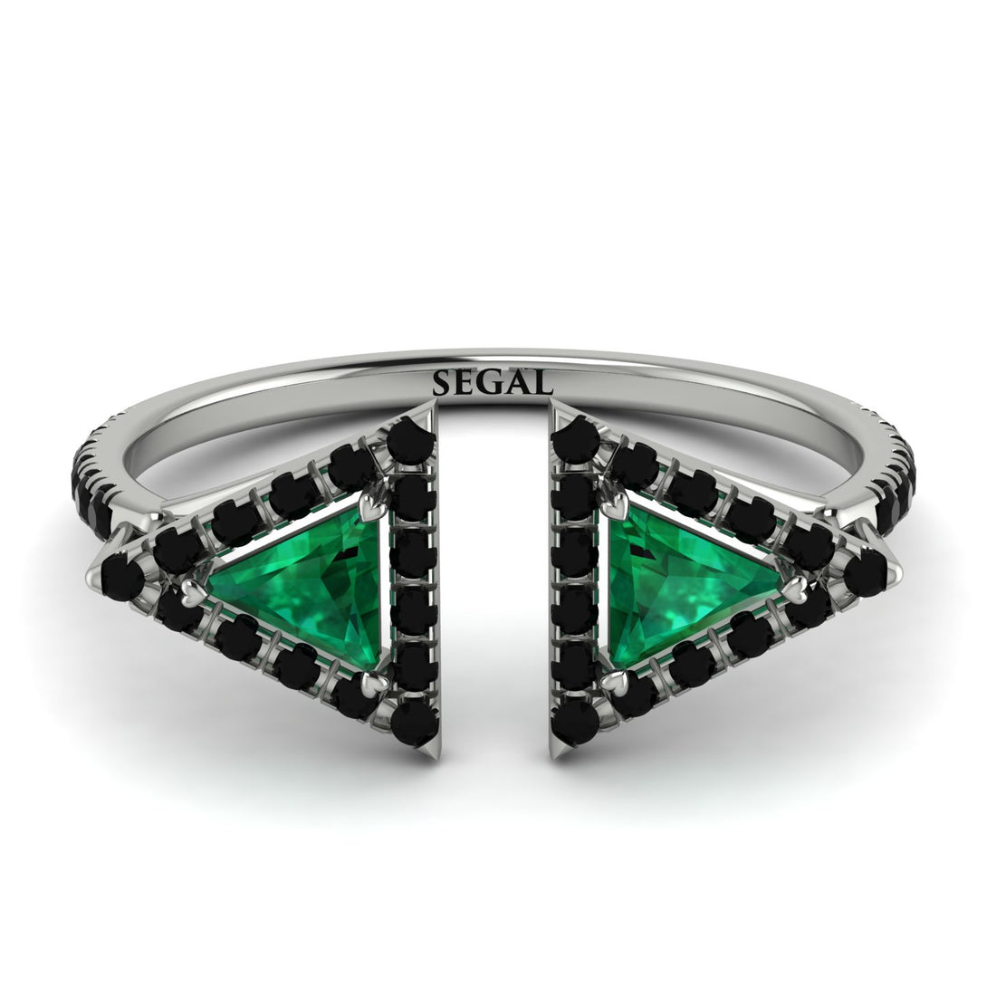 Triangle Emerald Open Ring - Nevaeh No. 36