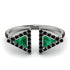 Triangle Emerald Open Ring - Nevaeh No. 36 image 1