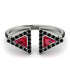 Triangle Ruby Open Ring - Nevaeh No. 42 image 1