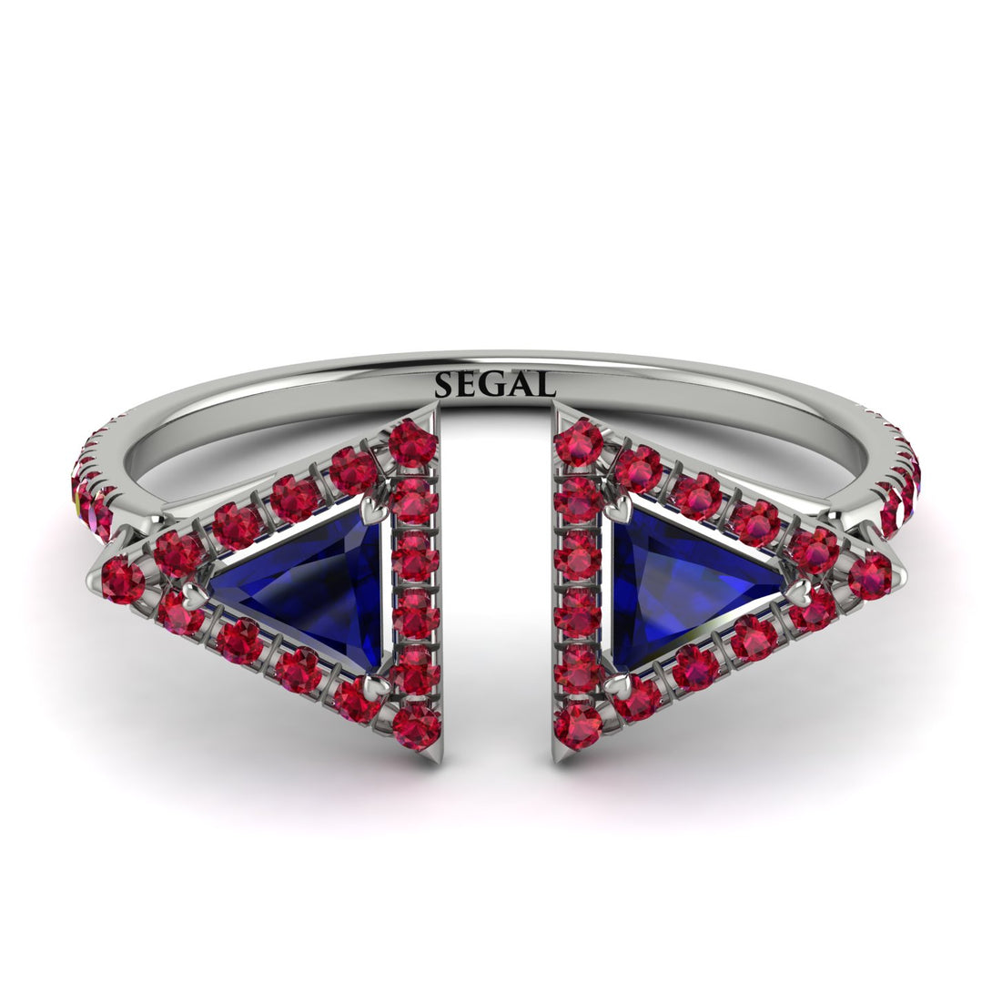 Triangle Sapphire Open Ring - Nevaeh No. 60