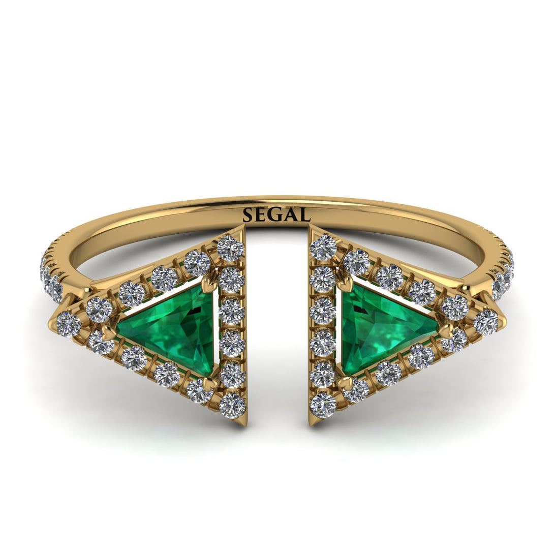 Triangle Emerald Open Ring - Nevaeh No. 4