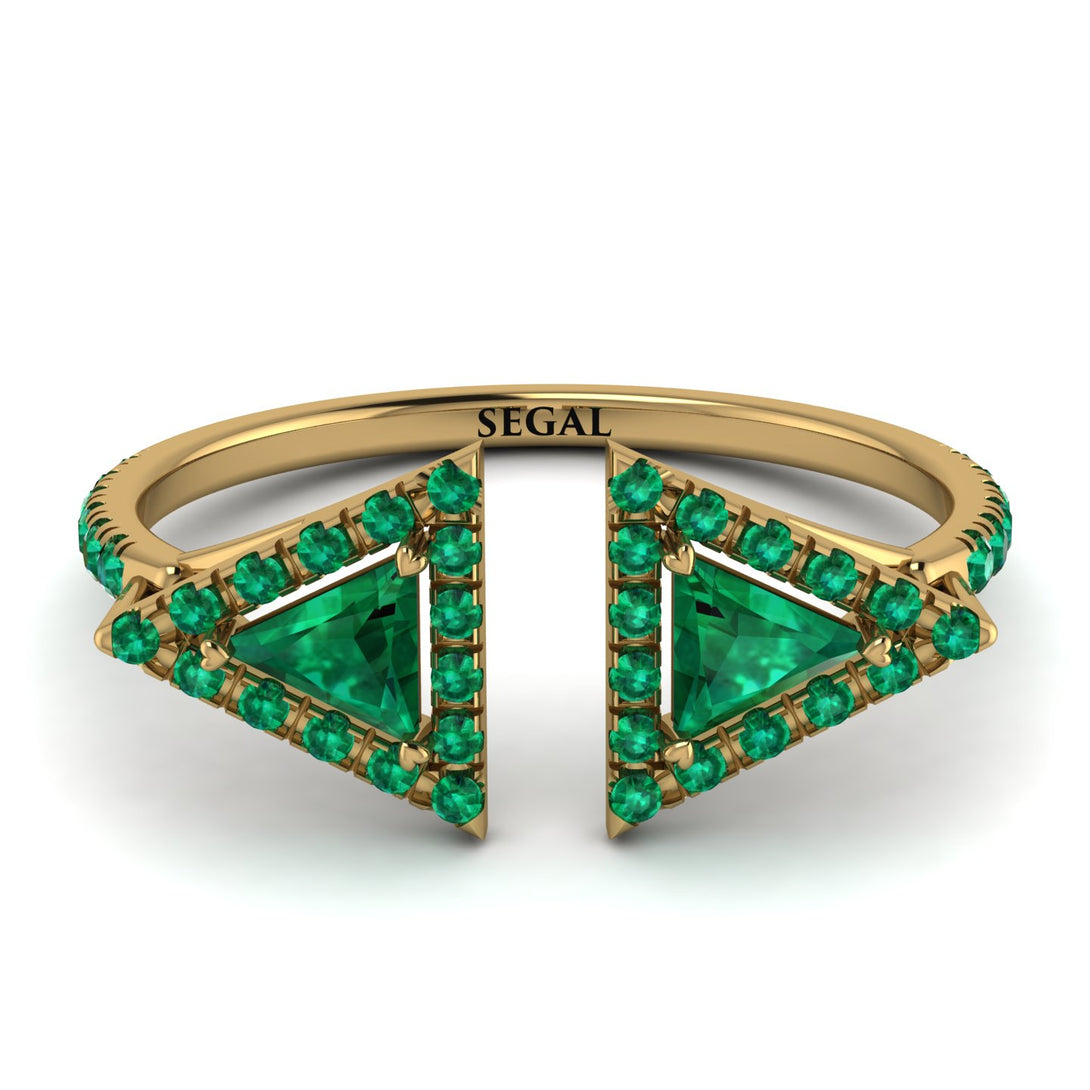 Triangle Emerald Open Ring - Nevaeh No. 19