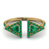 Triangle Emerald Open Ring - Nevaeh No. 19 image 1