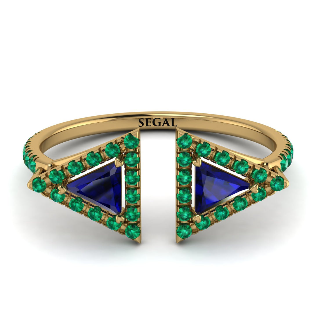 Triangle Sapphire Open Ring - Nevaeh No. 28