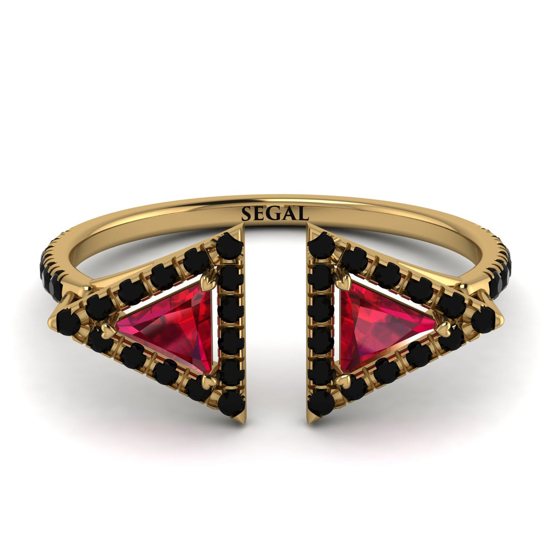 Triangle Ruby Open Ring - Nevaeh No. 40