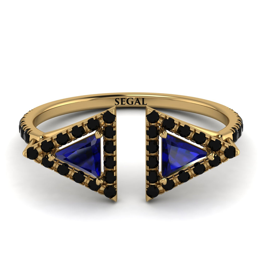 Triangle Sapphire Open Ring - Nevaeh No. 43
