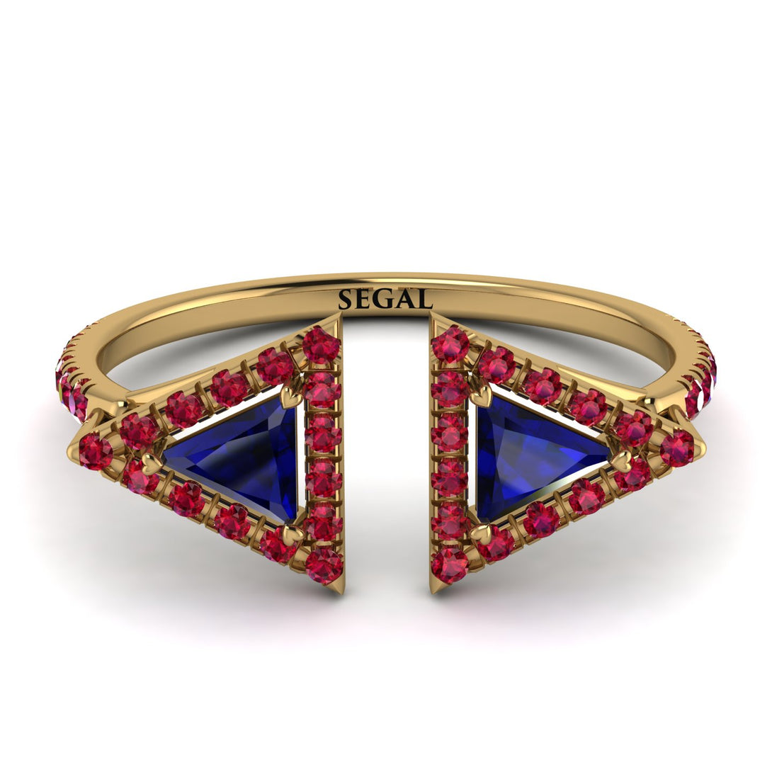 Triangle Sapphire Open Ring - Nevaeh No. 58