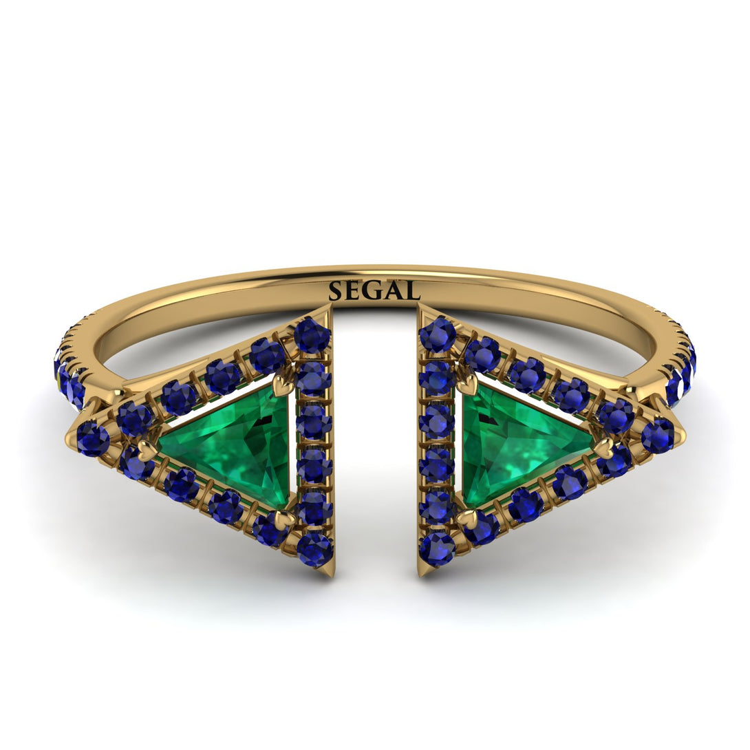 Triangle Emerald Open Ring - Nevaeh No. 64