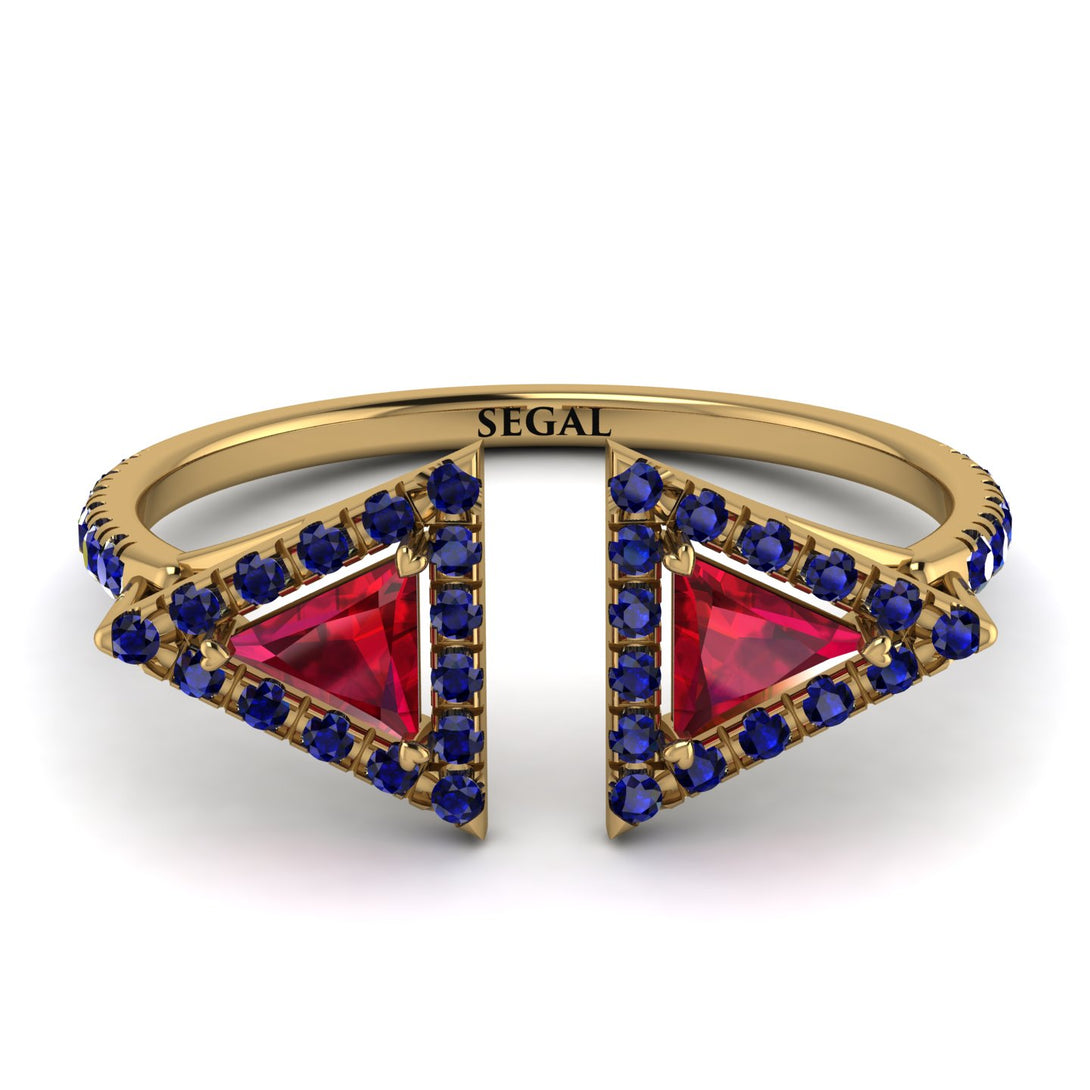 Triangle Ruby Open Ring - Nevaeh No. 70