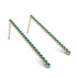 Stud Long Bezel Emerald Earrings - Salma No. 5 image 1