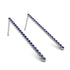 Stud Long Bezel Sapphire Earrings - Salma No. 15 image 1