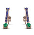 Hanging Oval Emerald Earrings - Tatiana No. 29 image 11