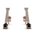 Hanging Oval Black Diamond Earrings - Tatiana No. 32 image 1