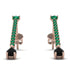 Hanging Oval Black Diamond Earrings - Tatiana No. 35 image 1