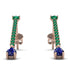 Hanging Oval Sapphire Earrings - Tatiana No. 65 image 1