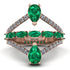 Symmetrical Twist Shank Pear Emerald Ring - Eliza No. 5 image 1