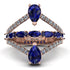 Symmetrical Twist Shank Pear Sapphire Ring - Eliza No. 14 image 1
