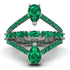 Symmetrical Twist Shank Pear Emerald Ring - Eliza No. 21 image 1