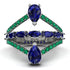 Symmetrical Twist Shank Pear Sapphire Ring - Eliza No. 30 image 1