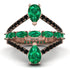 Symmetrical Twist Shank Pear Emerald Ring - Eliza No. 35 image 1