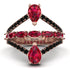 Symmetrical Twist Shank Pear Ruby Ring - Eliza No. 41 image 1