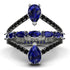 Symmetrical Twist Shank Pear Sapphire Ring - Eliza No. 45 image 1