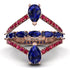 Symmetrical Twist Shank Pear Sapphire Ring - Eliza No. 59 image 1